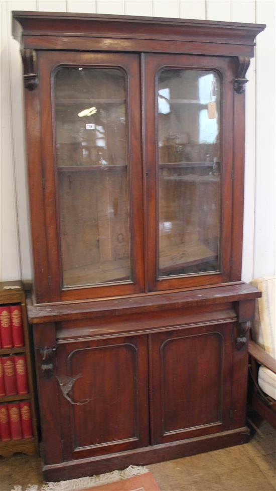 Victorian mahogany glazed bookcase